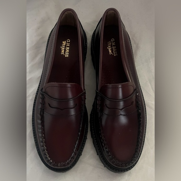 G.H. Bass WEEJUNS WOMENS WINE LEATHER Slip-On Loafers SHOES 7.5 $185 - Picture 2 of 15